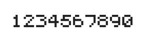 5×6数字点阵字体 ddN56AB1579
