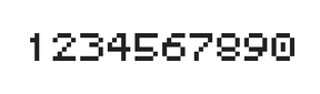 5×6数字点阵字体 ddN56AB1581