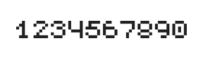5×6数字点阵字体 ddN56AB1582
