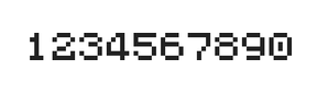 5×6数字点阵字体 ddN56AB1584