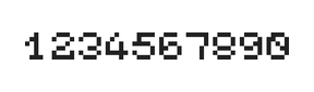 5×6数字点阵字体 ddN56AB1586