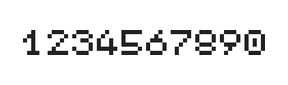 5×6数字点阵字体 ddN56AB1588