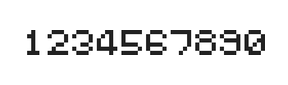 5×6数字点阵字体 ddN56AB1590