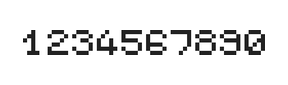 5×6数字点阵字体 ddN56AB1598