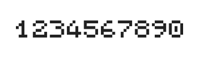 5×6数字点阵字体 ddN56AB1607