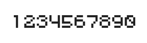 5×6数字点阵字体 ddN56AB1609