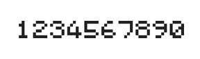 5×6数字点阵字体 ddN56AB1615