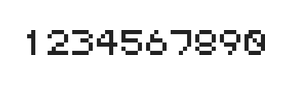 5×6数字点阵字体 ddN56AB1621