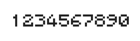 5×6数字点阵字体 ddN56AB1626