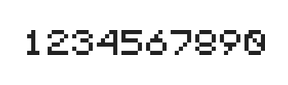 5×6数字点阵字体 ddN56AB1629
