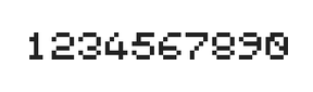 5×6数字点阵字体 ddN56AB1631