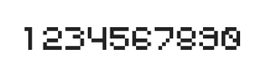 5×6数字点阵字体 ddN56AB1637