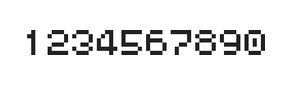 5×6数字点阵字体 ddN56AB1652