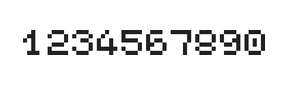 5×6数字点阵字体 ddN56AB1655