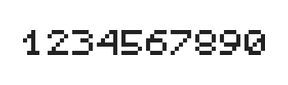 5×6数字点阵字体 ddN56AB1659