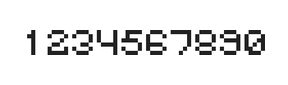 5×6数字点阵字体 ddN56AB1660