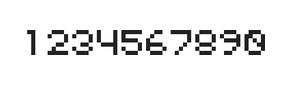 5×6数字点阵字体 ddN56AB1663