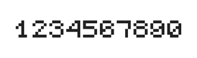 5×6数字点阵字体 ddN56AB1666