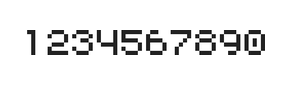 5×6数字点阵字体 ddN56AB1668