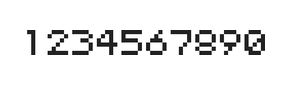 5×6数字点阵字体 ddN56AB1670