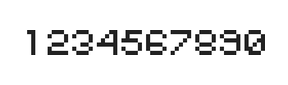 5×6数字点阵字体 ddN56AB1674