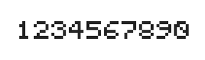 5×6数字点阵字体 ddN56AB1677