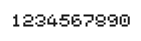 5×6数字点阵字体 ddN56AB1679