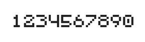 5×6数字点阵字体 ddN56AB1682