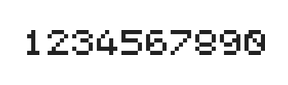 5×6数字点阵字体 ddN56AB1693