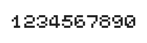 5×6数字点阵字体 ddN56AB1696