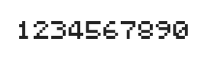 5×6数字点阵字体 ddN56AB1698