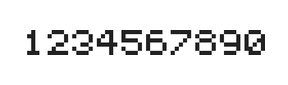 5×6数字点阵字体 ddN56AB1700