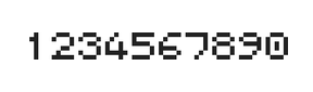 5×6数字点阵字体 ddN56AB1702