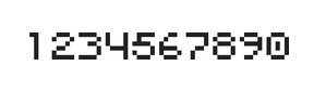 5×6数字点阵字体 ddN56AB1711