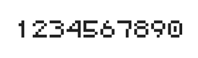 5×6数字点阵字体 ddN56AB1713