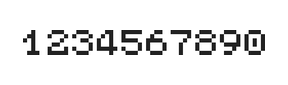 5×6数字点阵字体 ddN56AB1714