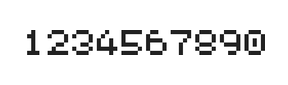 5×6数字点阵字体 ddN56AB1718