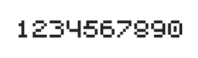 5×6数字点阵字体 ddN56AB1729
