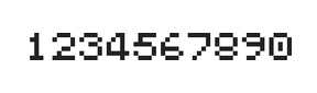 5×6数字点阵字体 ddN56AB1730