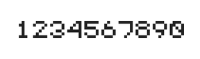5×6数字点阵字体 ddN56AB1732