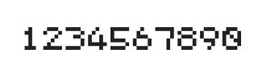 5×6数字点阵字体 ddN56AB1739
