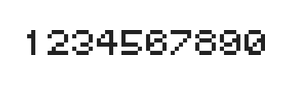 5×6数字点阵字体 ddN56AB1740
