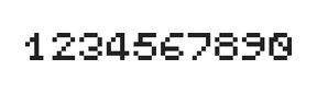5×6数字点阵字体 ddN56AB1745