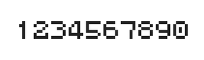5×6数字点阵字体 ddN56AB1746