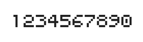 5×6数字点阵字体 ddN56AB1749