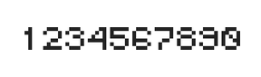 5×6数字点阵字体 ddN56AB1751