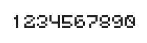 5×6数字点阵字体 ddN56AB1752