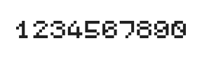 5×6数字点阵字体 ddN56AB1753
