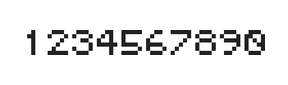 5×6数字点阵字体 ddN56AB1755