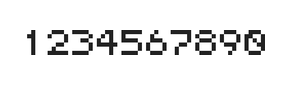 5×6数字点阵字体 ddN56AB1763